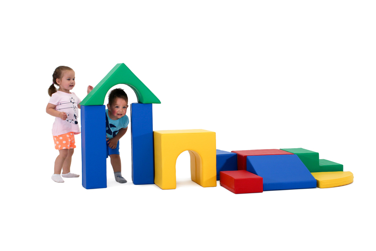Montessori färgglada klossar